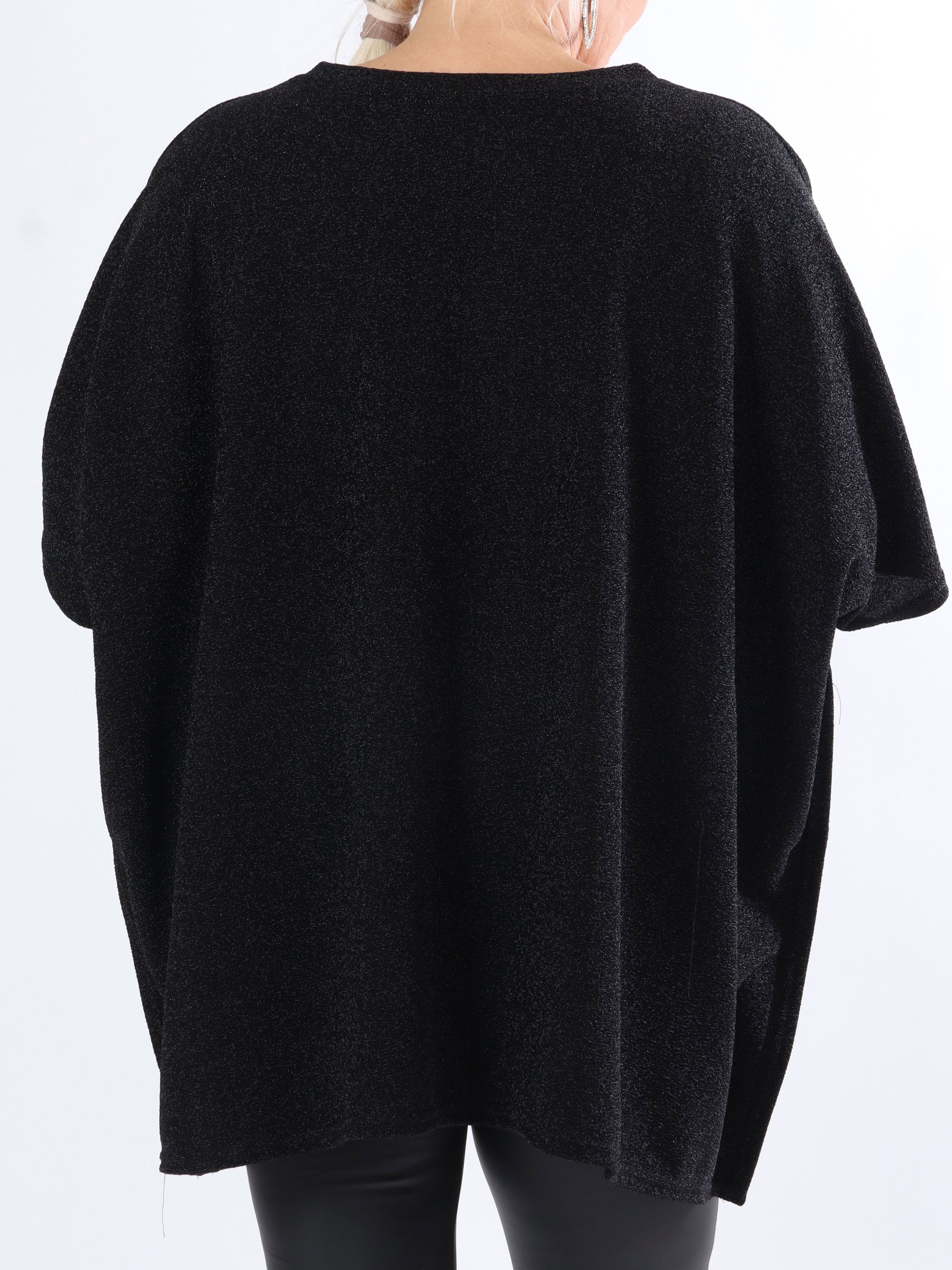 Milagrosa - Glittertunika i stora storlekar - Silver